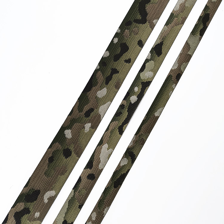 Custom Wear-proof Mil-Spec 20mm 25mm 50mm High Strength Polyester Polyamide Tactical Army Camo Jacquard Webbing