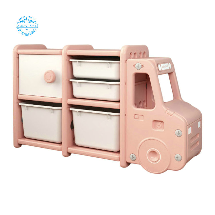 A06206B Baby Cart Children Toys Storage Rack Cabinets Plastic Box Kids Toy Storage Shelf Organizer For Kids