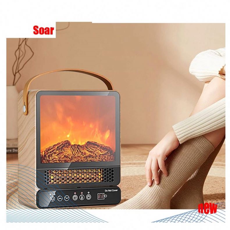 Portable LED 1500W Overheat Wire Thermostat control Heater electric fireplace with Power indicator light