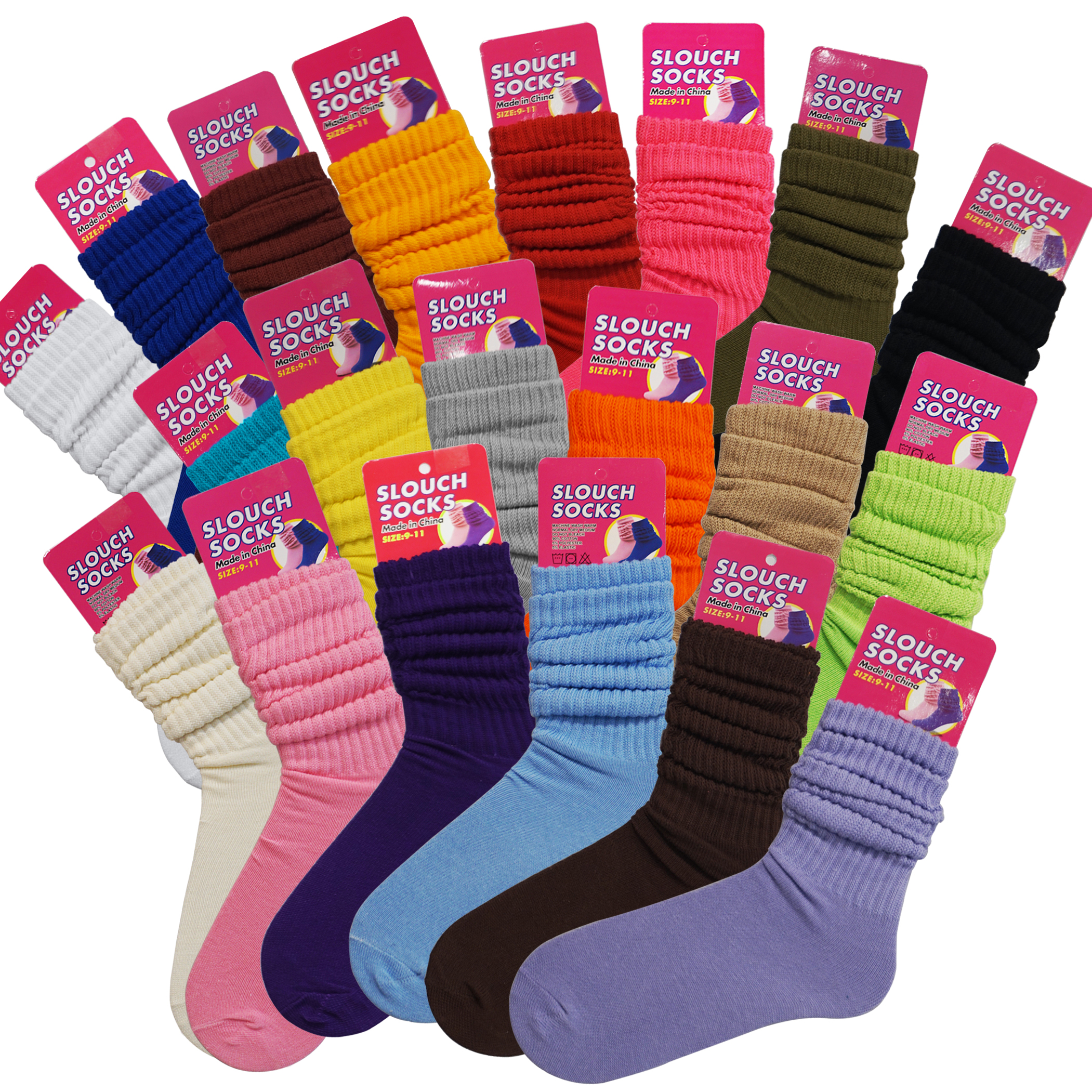 Real Stock Cotton Slouch Socks Long Knit Candy Color Ladies Women Slouch Socks Women Socks