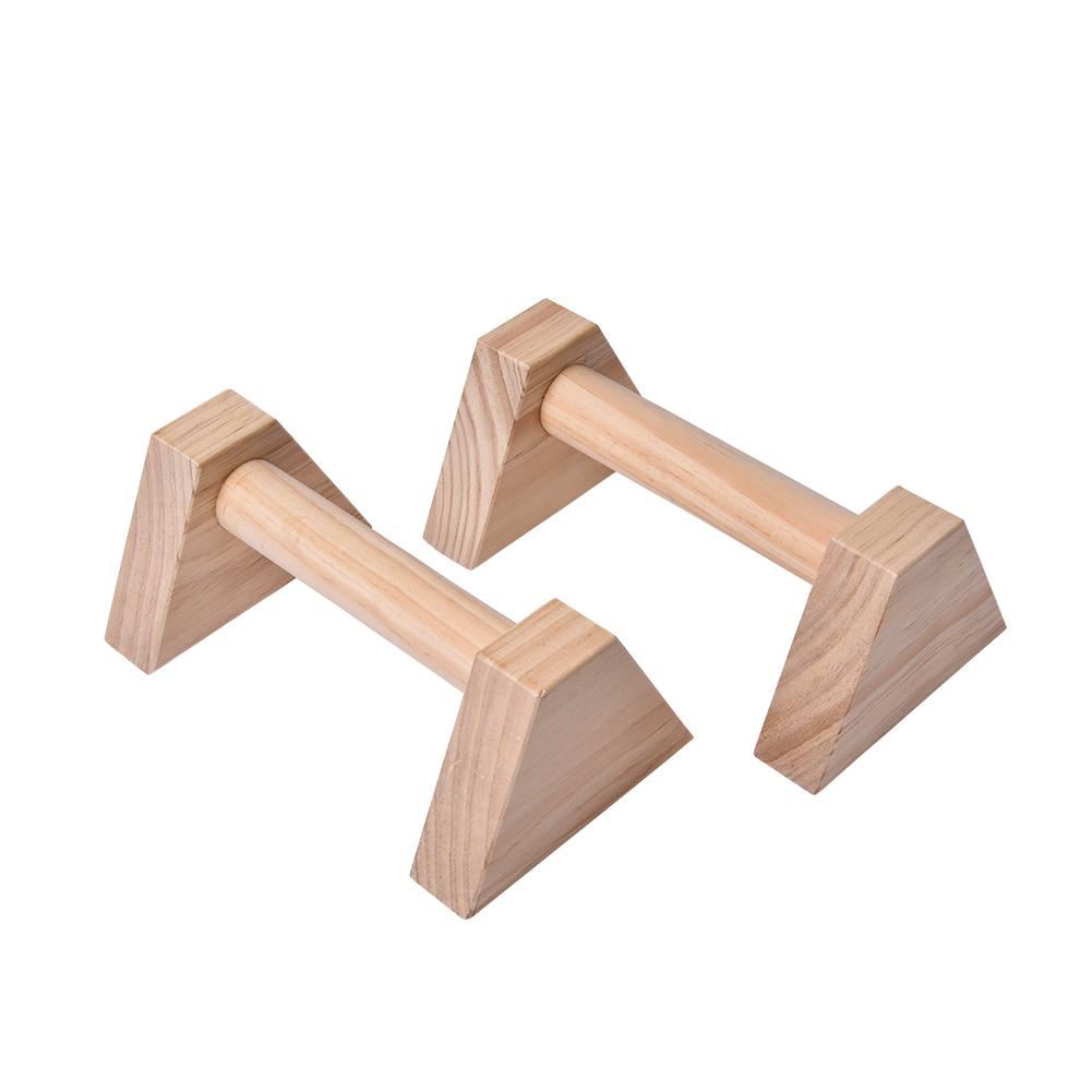 1 Pair Of Wood Four-corner Push-up Bracket Fitness Bracket Stretch Stand Calisthenics Handstand Bars Wooden Push-ups Double Rod