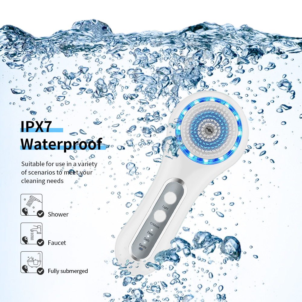 2021 Hot Selling multi-function spin Electric Silicone Face brush for Pore cleaner With exfoliating autofoaming Function
