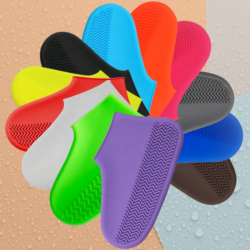 Non Slip Custom Cheap Silicone Rubber Waterproof Reusable Shoes Covers Rain Boot Covers