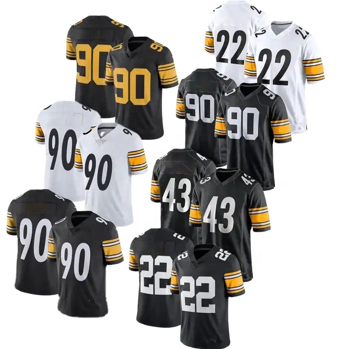 SDG-072 для мужчин Pittsburghh Steelerr 8 Kenny Pickett 7 Ben Roethlisberger 90 T.j. Waatt 22 Najee Harris Nk черный Игрок Джерси