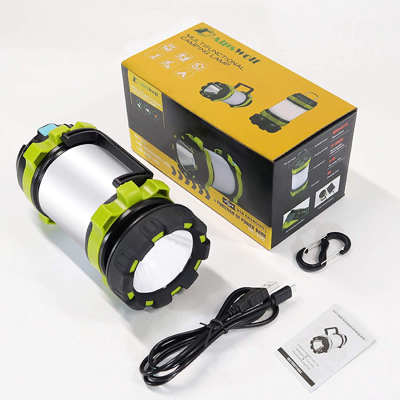Custom powerful multi-scene use outdoor camping accessories LED hand lamp fishing adventure night light