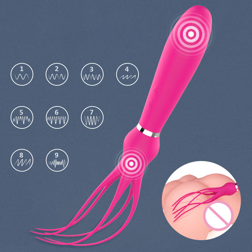 Octopus light sm whip flirting magnetic rechargeable vibrating sex toys vibrator