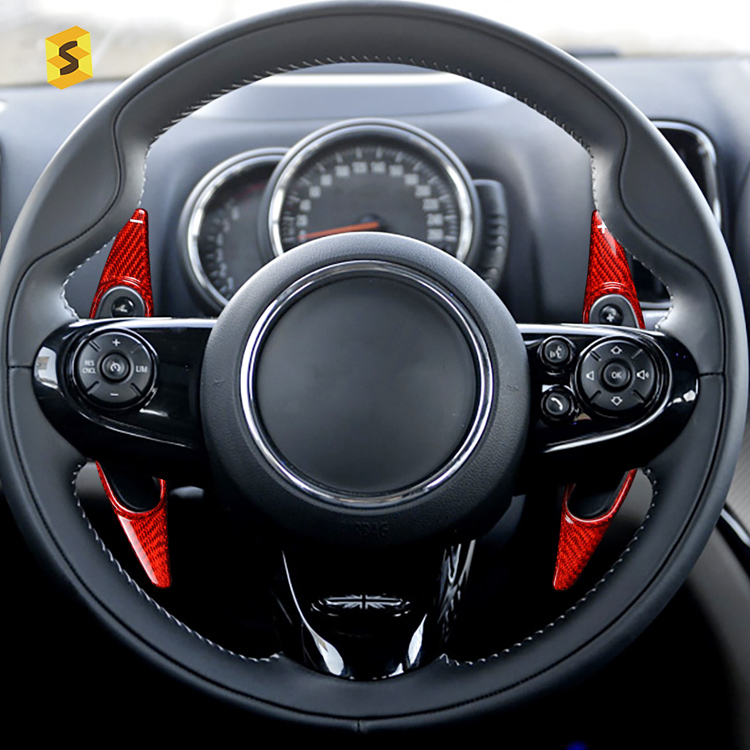 ES BP-MINIF-633 Other Interior Accessories Steering Wheel Carbon Fiber Paddle Ahift Control Armrest For MINI R55 R56 R54 R57 F60