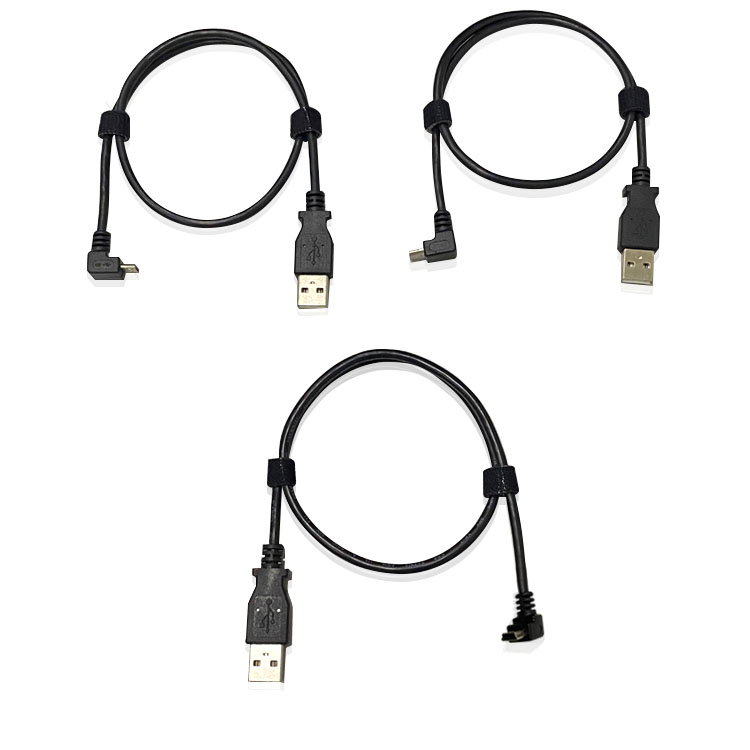 Customizable USB 2.0 Cable to Up Angle Down Angle Micro B Mini USB Type A to Down Angle Mini B Cable for Huawei Xiaomi Android