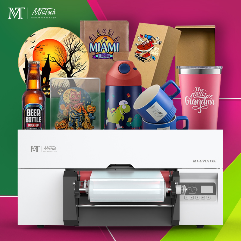 2024 MTuTech Factory Price Digital 30cm UV DTF Printer i3200 Crystal Label Machine UV DTF Printing Machine for Bottle Glass