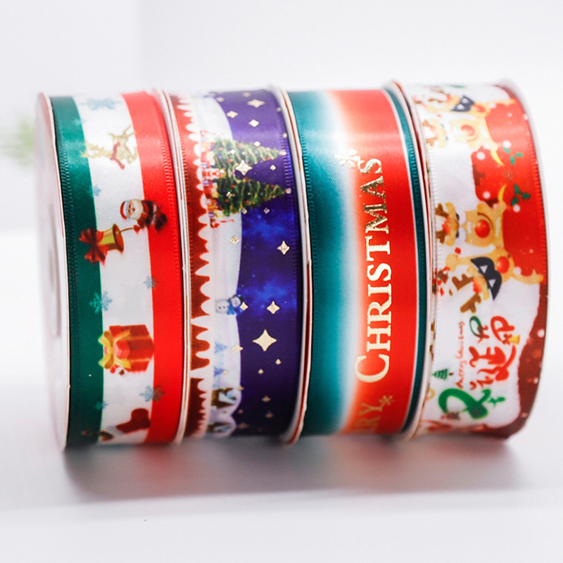 Рулон Ленты случайного дизайна с надписью "Merry Christmas" для упаковки подарков