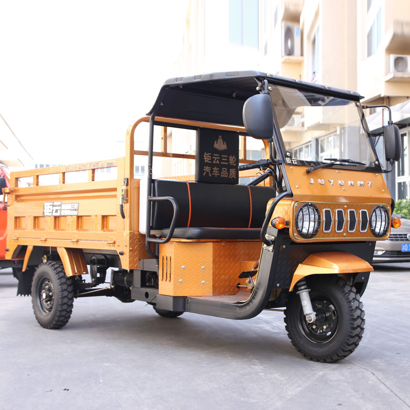 JUYUN hot sale gasoline 250cc 3 wheels motorized cargo tricycle with open cabin