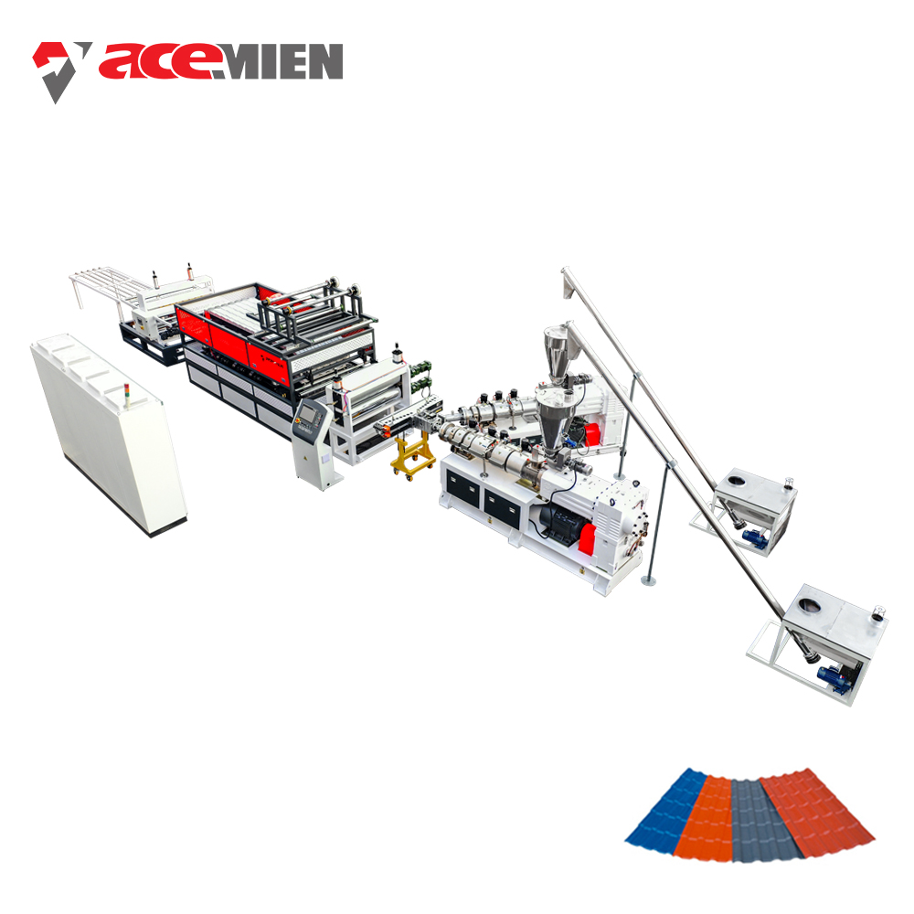 PVC+PMMA/ASA Resin Corrugated Roof Tile Sheet Production Line Wave Roofing Tile Manufacturing Equipment