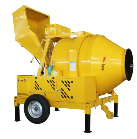 Portable Diesel Small Concrete Mixer / 400L Diesel Engine Concrete Mixer Machine With Pump