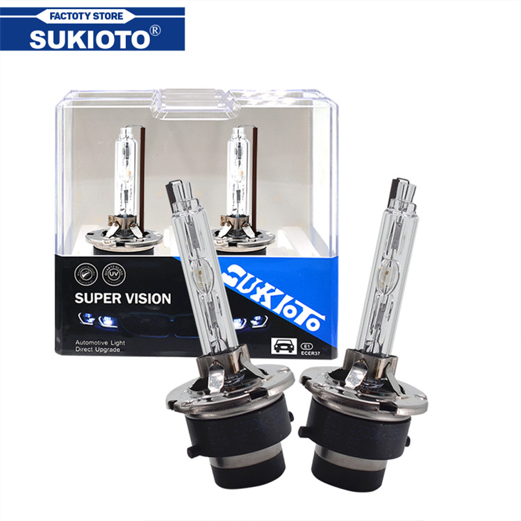 SUKIOTO 2PCS High Bright 55W D2S D4S Xenon HID Lamp Lights 35W D1S D3S 6000K 8000K 4300K 5000K D1 D2 D3 D4 Car Headlight Lamps