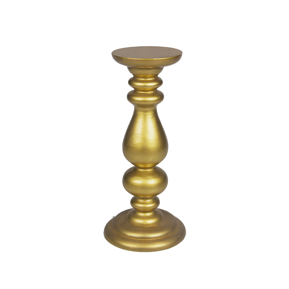 Wholesale home decorative wood candle holder candlestick