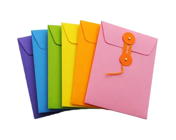 Высококачественный бумажный конверт с цветным принтом на заказ оптом