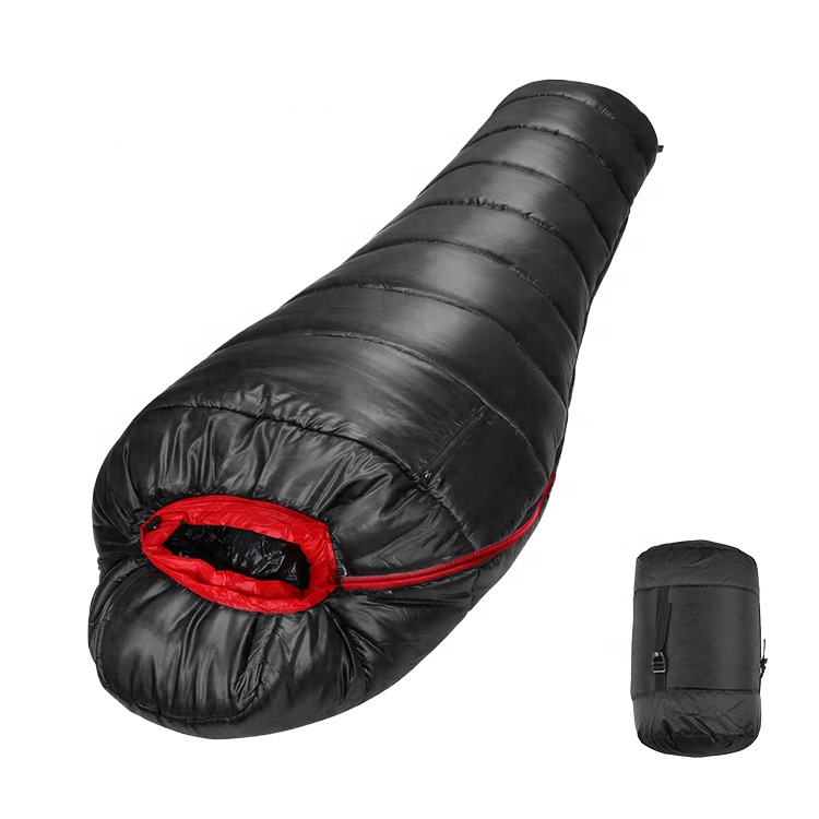 Kinggear по 4-м временам года легкий портативный водонепроницаемый кемпинг белый гусиный пух Мумия спальный мешок сжатия