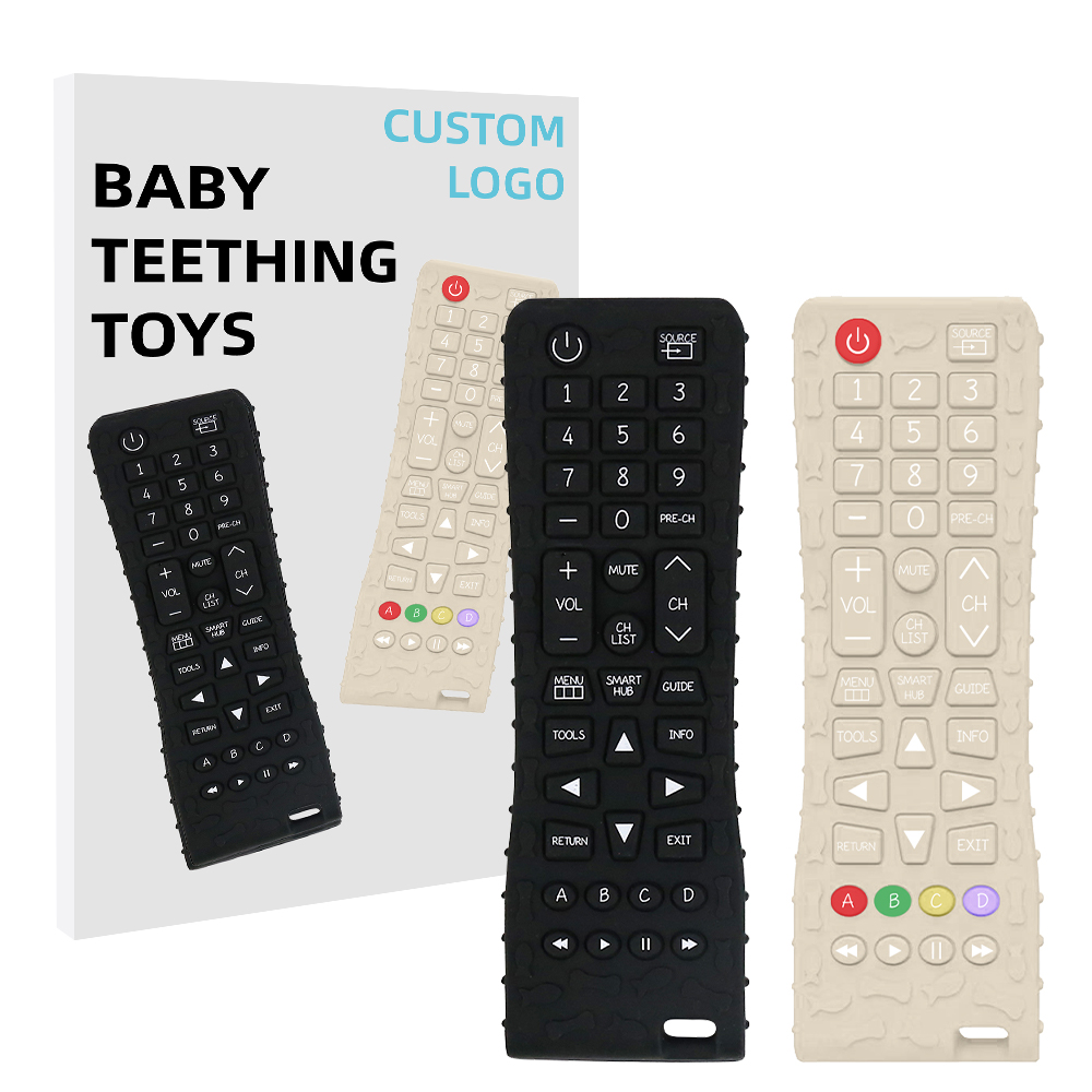 2024 Popular CPC Baby Teether Toys Silicone Baby Products Funny TV Remote Control Shape Baby Teethers