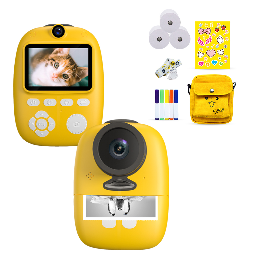 D10 Cartoon Kids Instant Print Camera Value-added Gift Packs Whole Set of Pens, Sticker, Printing Paper, Lanyard