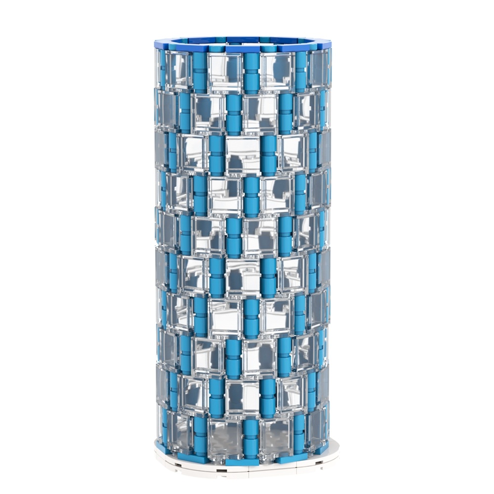 376PCS MOC0026-A Transparent Blue Vase Bricks Peach Blossom Plum Flower Compatible Model Building Blocks Educational Kids Toys