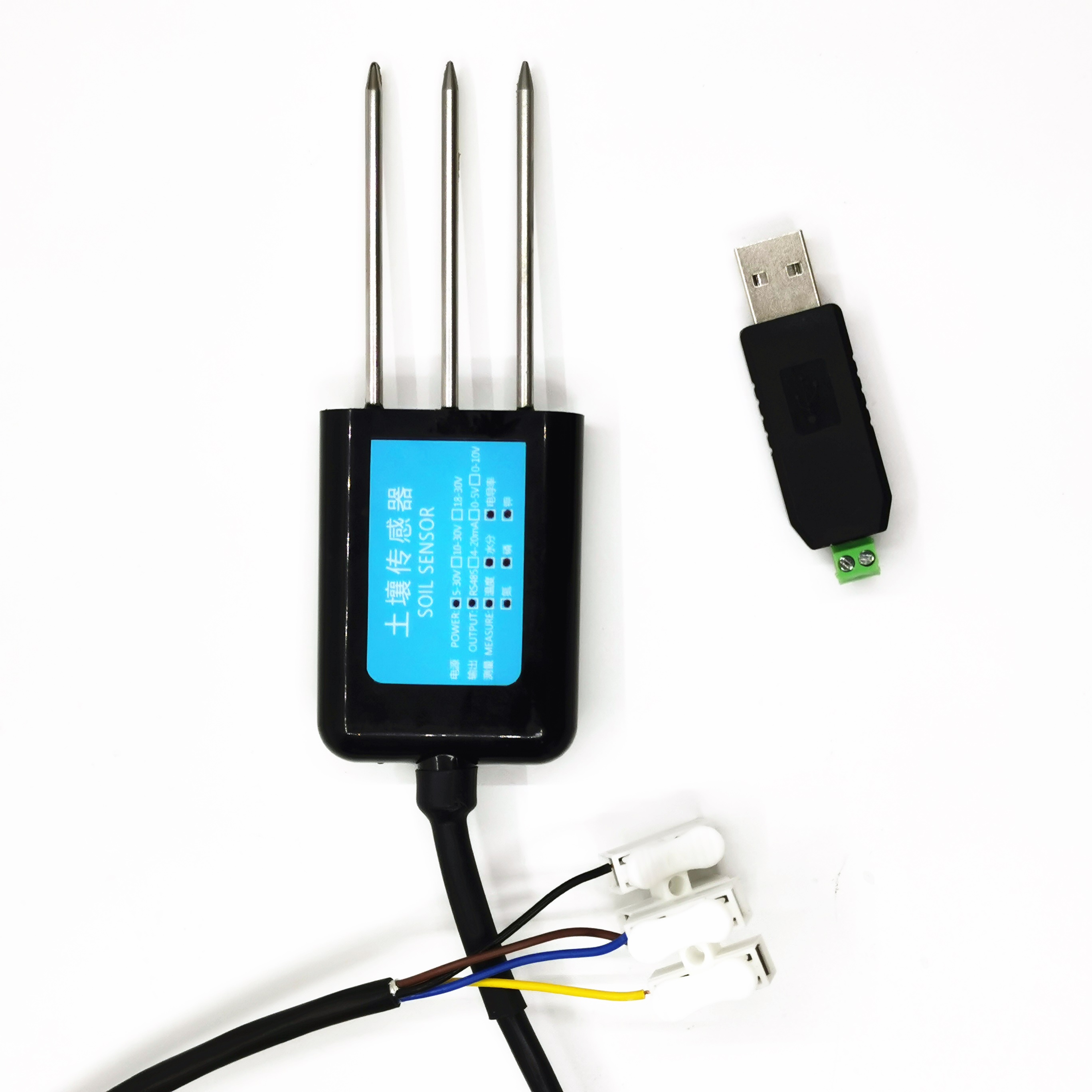 7 в 1 онлайн мониторинг регистратор LORA LORAWAN RS485 температура влажности почвы EC солености NPK датчик