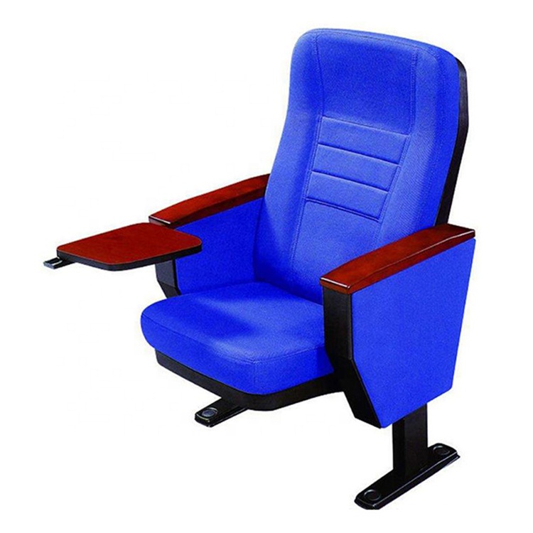 Blue Fabric Big Church Auditorium Metal Chair Seating Sillas Para Iglesias Usadas