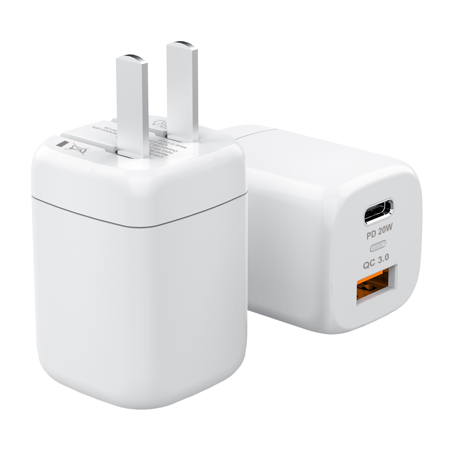 Сетевой адаптер PD QC 3,0, 20 Вт, с двумя портами USB TYPE-C, настенное быстрое зарядное устройство со складной вилкой для iPhone 12 /11/XR/XS iPad iWatch