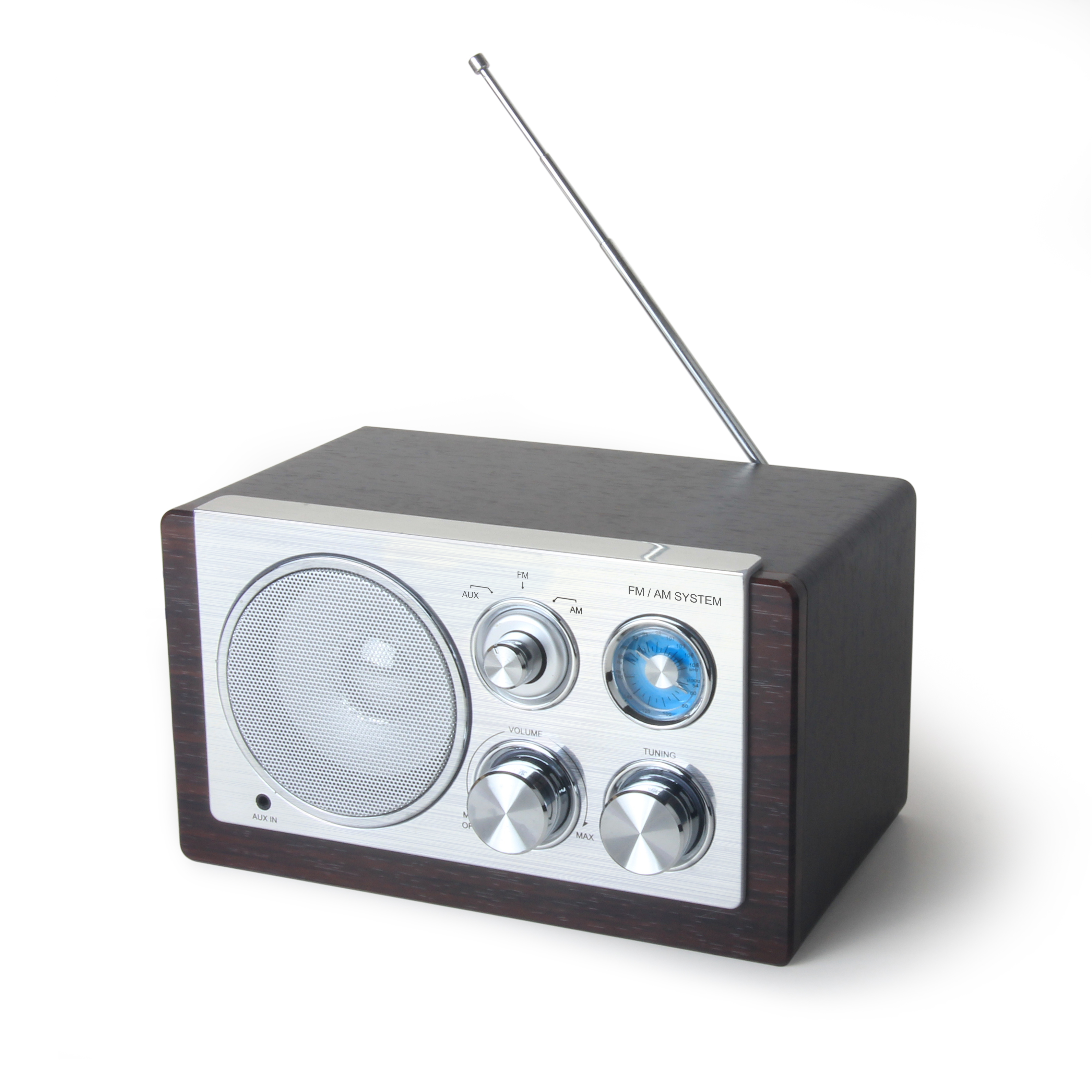 Винтажный FM AM портативный Радиоприемник со встроенными динамиками USB SD картой радио