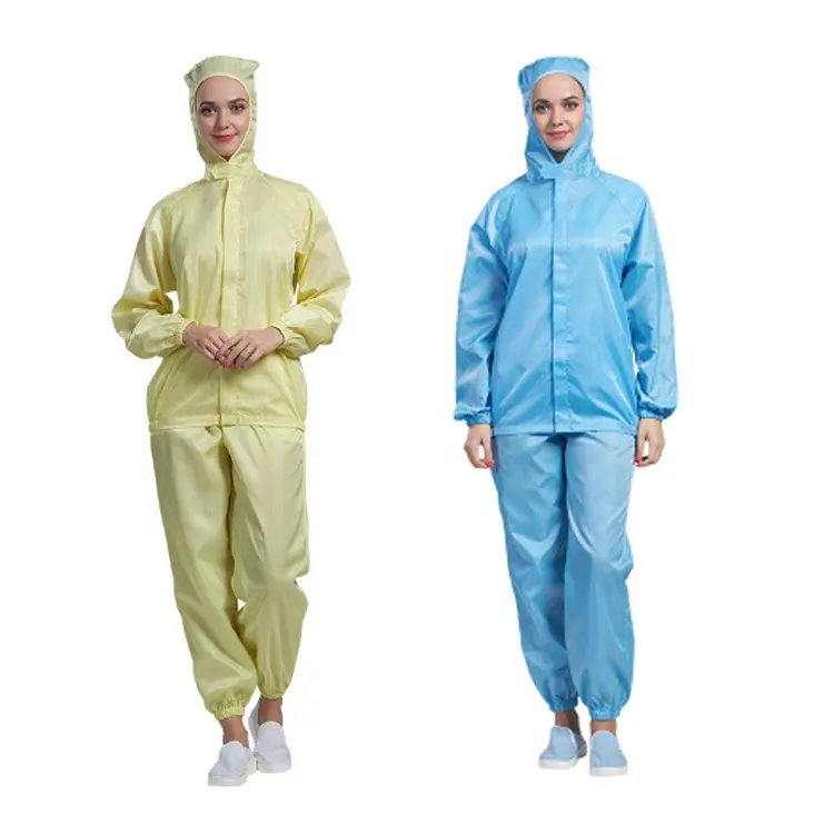 Cleanroom esd anti-static hooded Suit