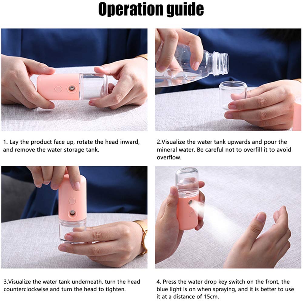 2020 Water Sprayer Portable Nano mister moisture spray device Facial Steamer Sprayer milk alcohol