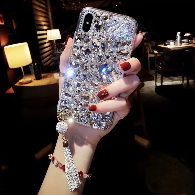Новое поступление 2021, блестящий мягкий чехол со стразами для iPhone 11, Женский чехол для телефона