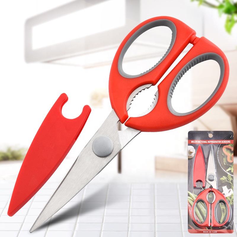 Wholesale household stainless steel refrigerator scissors multi-functional chicken bone scissors food kitchen shears