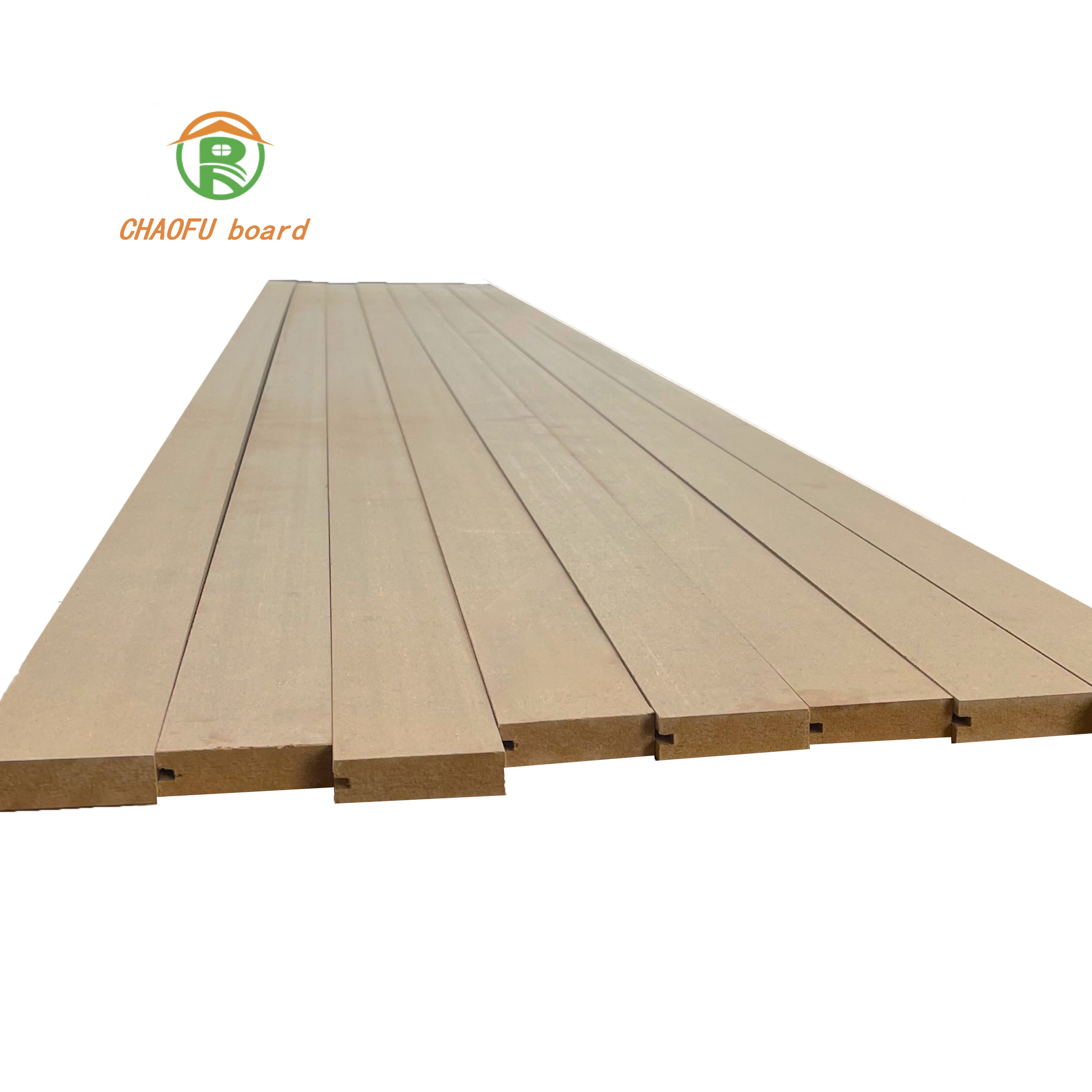 MDF board solid color wood grain cloth pattern coating film decoration wood board carved wood strips skirting line