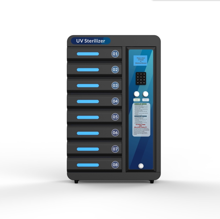 UV-C стерилизатор, 8 ячеек, шкафчик для зарядки мобильных телефонов, шкафчик для зарядки мобильных телефонов