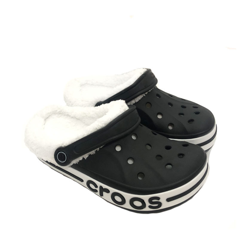 BUSY GIRL XY1043 Eva foam BAYA clogs winter fur clogs shoes women's indoor outdoor fur lined clog slippers