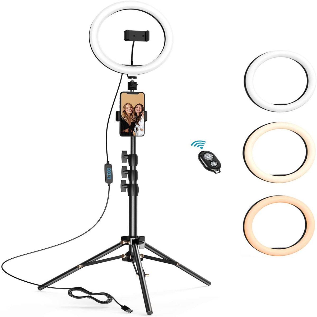 Wholesale Beauty 10 8 inch Photographic Selfie Led Ring Light With Tripod Stand For Live Stream Makeup Youtube Video