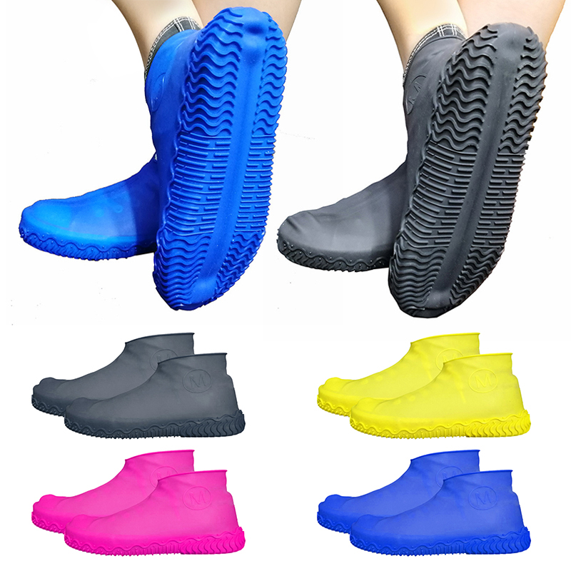1 Pair Outdoor Camping Reusable Silicone Shoe Cover Waterproof Rain Shoes Covers