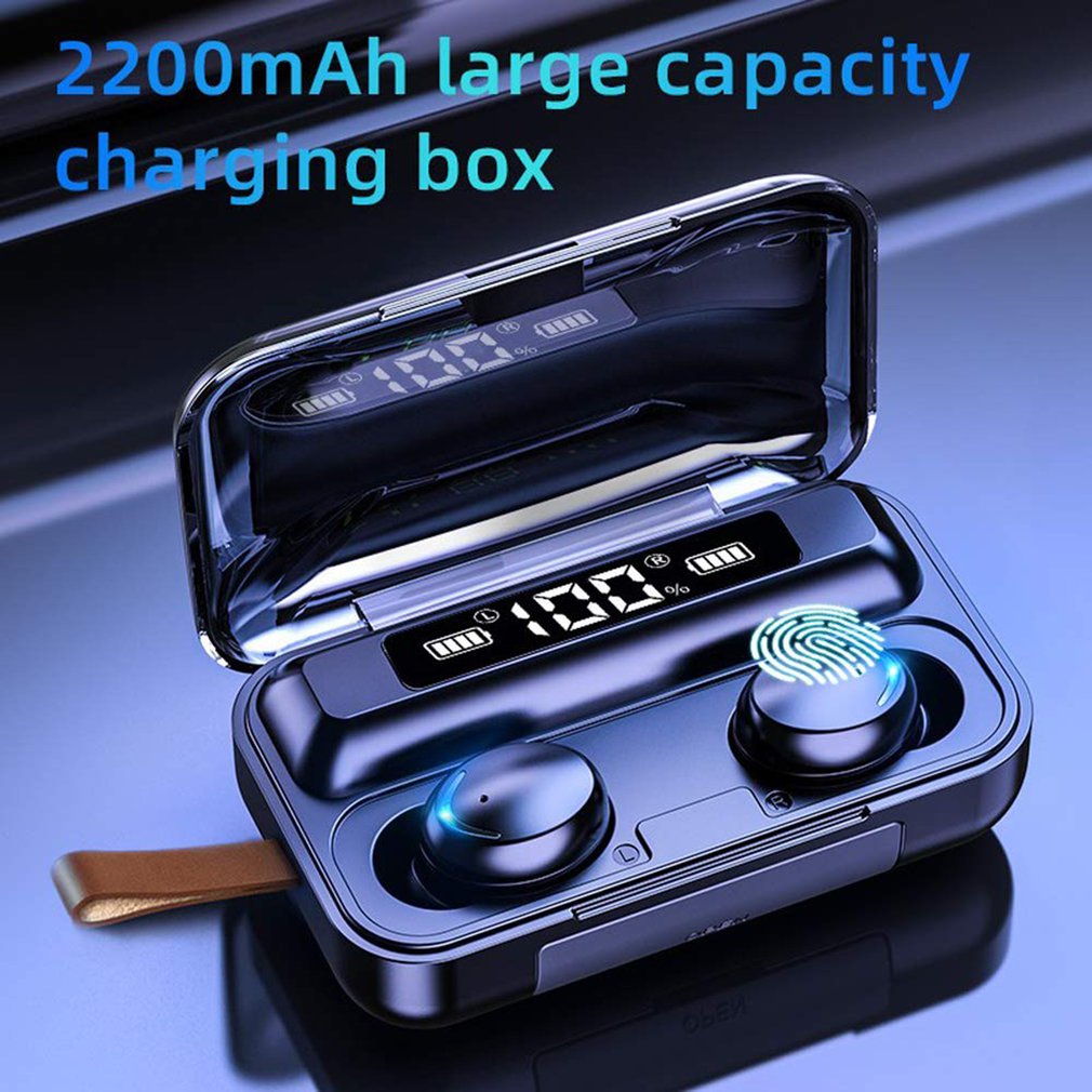 Touch Control Waterproof Fone F9-5c True Wireless Mini 9D Bass Earbuds Audifonos TWS F9-5 With Charging Case Lcd Display