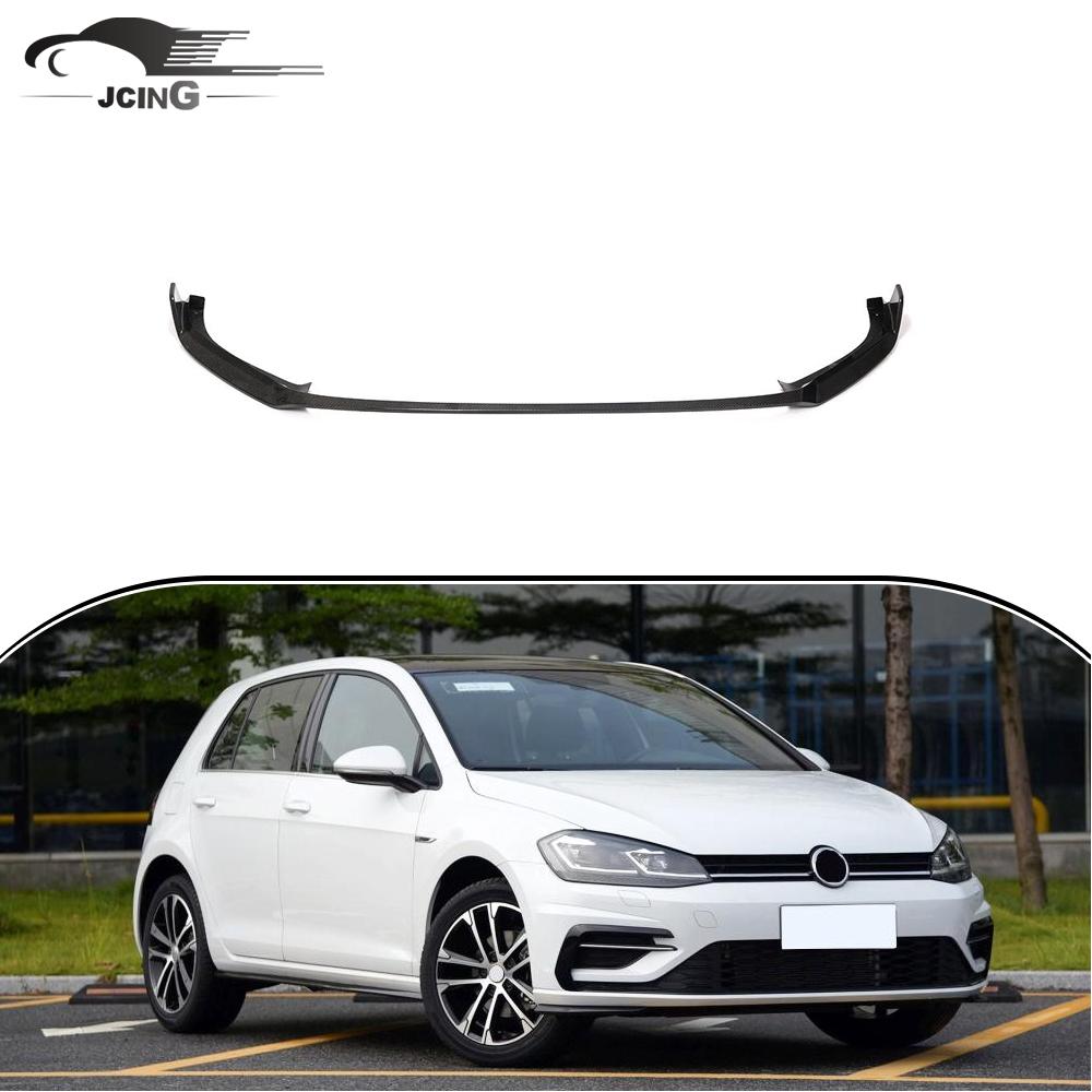 Передний разветвитель губ из углеродного волокна для Volkswagen GOLF 7,5 MK7.5 R Hatchback 2017-2019