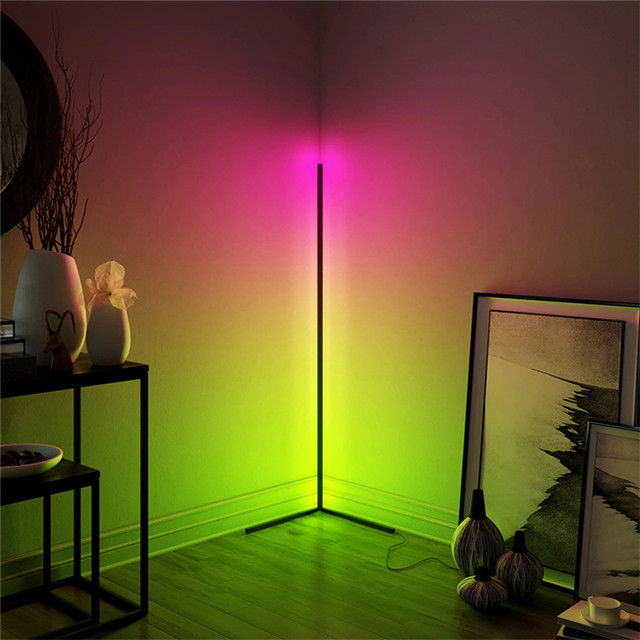 Super Bright Led Floor Standing Lamps Modern Luminous Metallic Light Body Lamp OEM Customized Key Picture Power Lighting Style