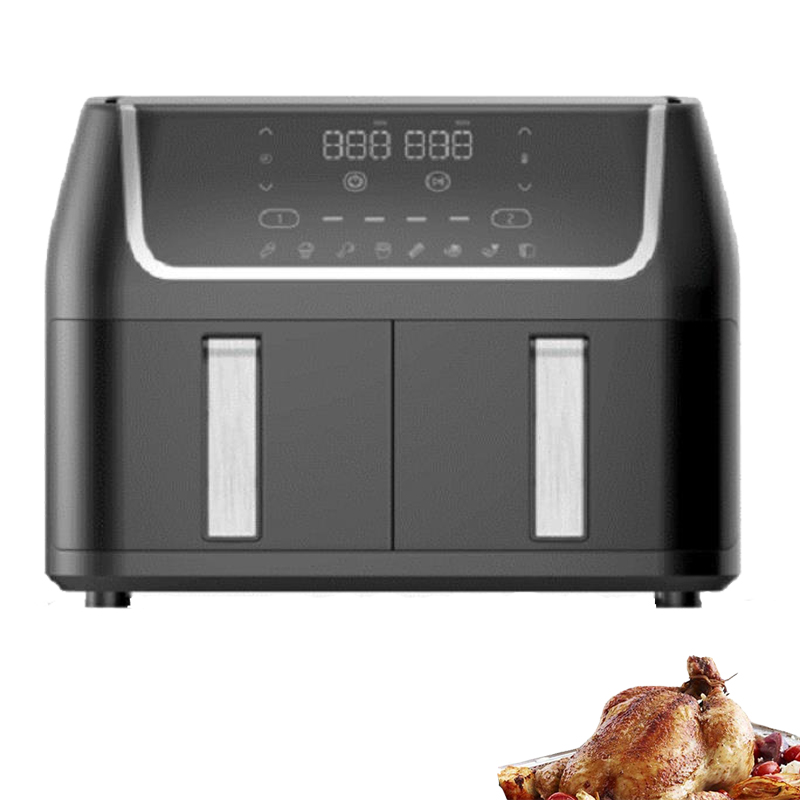 Hot air fryer with dual basket big capacity 10L Deep fryer without oil baking cake /Rotisserie chicken Double Air fryer oven 12L