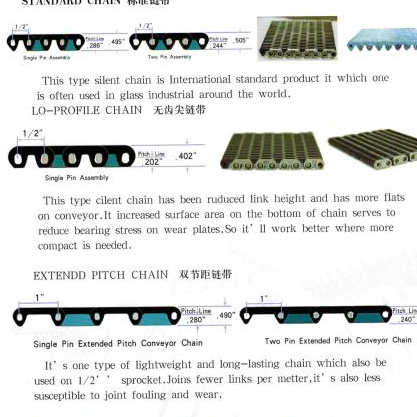 silent tooth chain for glass conveyor chains china Machinery