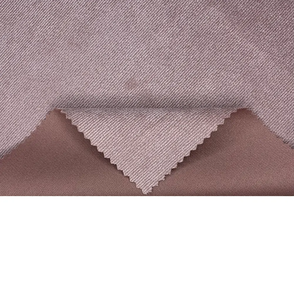 MEIJIALI TEXTILE Popular Scuba Rib Suede Polyester Fabric Knitting Plain Dye for Garment