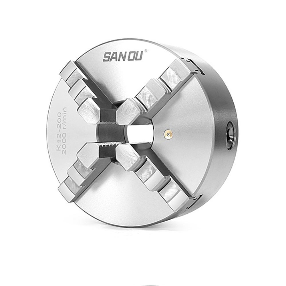 K12-200 4 Челюсти 4000r/мин Самоцентрирующийся Зажимной патрон Sanou бренд 4 нижними зажимами 5 ''токарный патрон само центрирующий для мини металлический токарный станок