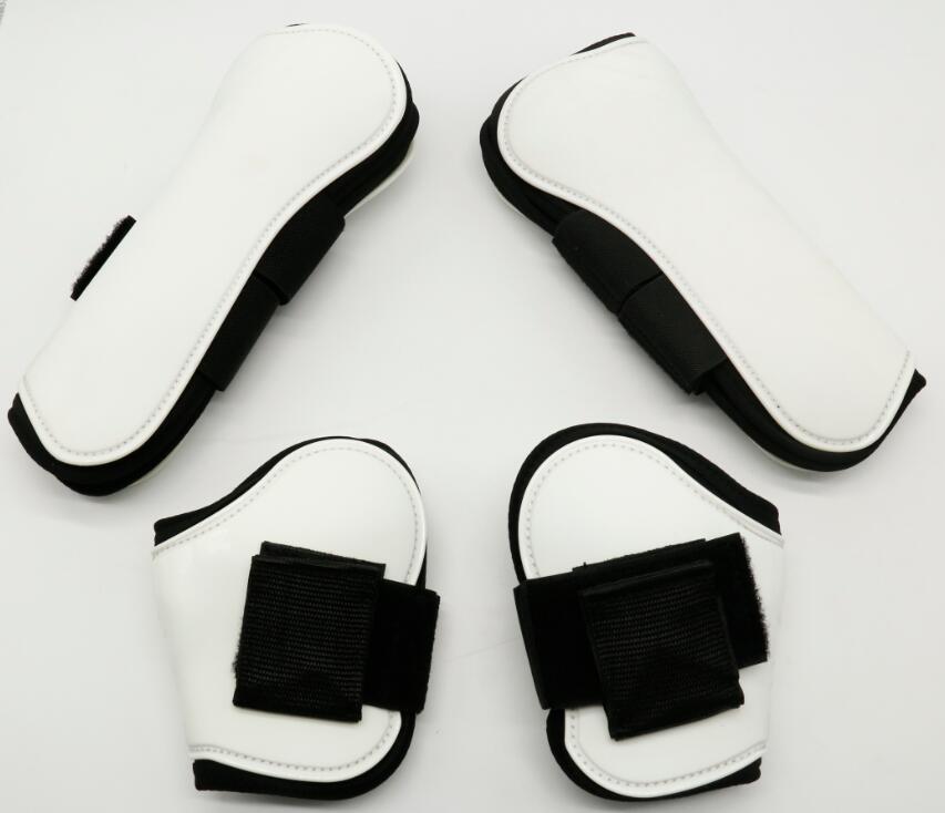 White Horse All-Match Tendon Boots Lightweight Neoprene Fleece Bandage Essential Horse Care Product Made of PU Materials
