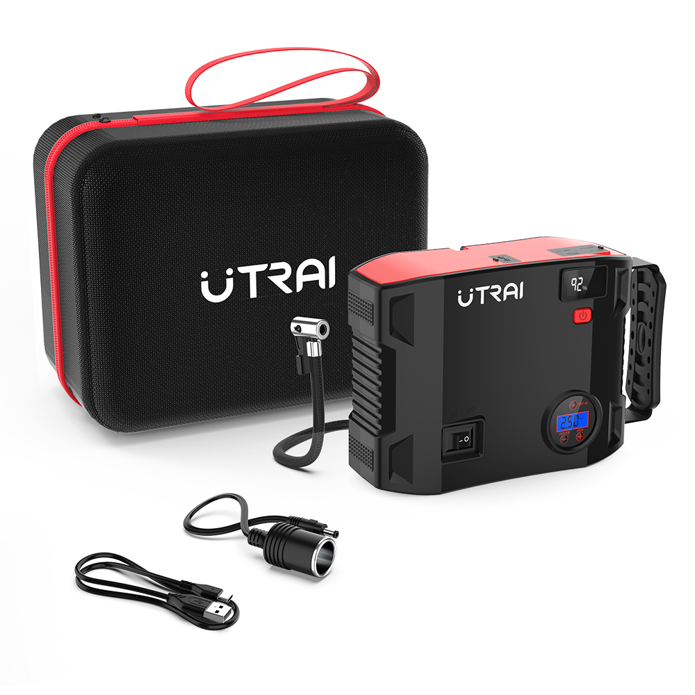 Utrai Jstar 5 стартер скачка 12В 24000 мА/ч, мощный автомобильный вспомогательный двигатель с воздушным компрессором фонарик, СИД светильник аварийного автомобиля Power Bank