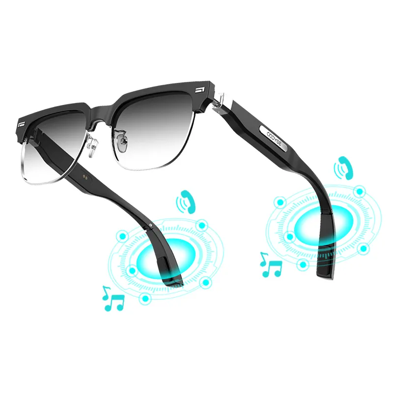 Best Bone Conduction Glasses 2021 High Quality Magnetic Charging IP67 Waterproof Bone Conduction Smart Glasses