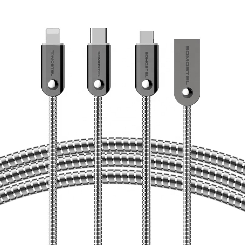 Usb Cable Type C Fast Charging Cable 1M Zinc Alloy Data Brand New somostel bj01 for samsung charging