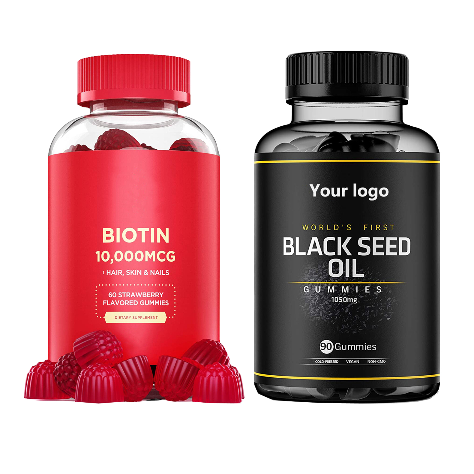 oem Skin care Hair And Nail vitamin d3 elderberry seamoss gummies vegan biotin apple vinegar gummies