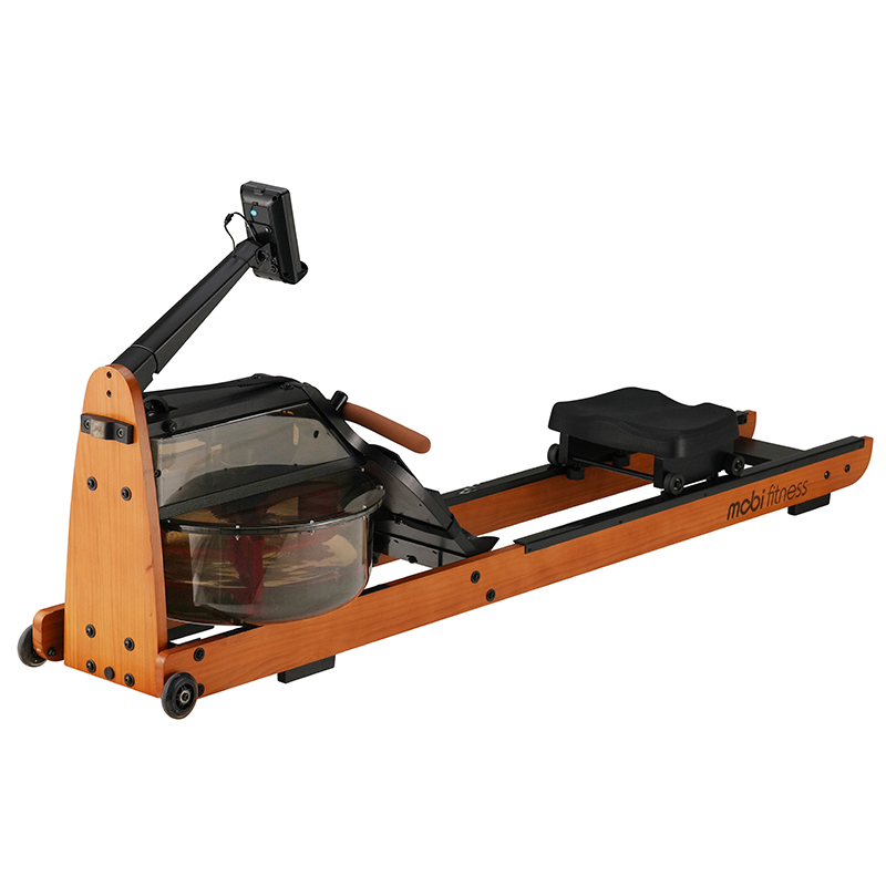 Mobifitness Commercial Solid Wood Silent Double Rail Water Resistance Rowing Machine